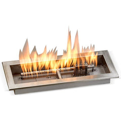 American Fire Glass CSA Certified Stainless Steel Rectangular Drop-in Fire Pit Burner Pan Spark Ignition