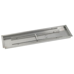 American Fire Glass SS-AFPPSIT-48 Rectangular Stainless Steel Drop-In Pan with S.I.T. System 48 x 14-Inch