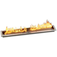 American Fire Glass CSA Certified Stainless Steel Linear Drop-in Fire Pit Burner Pan Spark Ignition