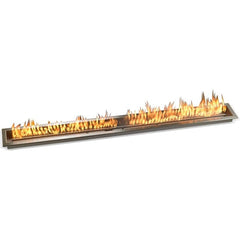 American Fire Glass CSA Certified Stainless Steel Linear Drop-in Fire Pit Burner Pan Spark Ignition