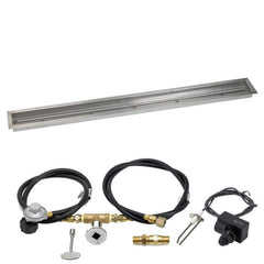 American Fire Glass Linear Drop-in Fire Pit Burner Pan Spark Ignition Kit