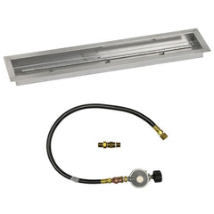 American Fire Glass Linear Drop-in Fire Pit Burner Pan Match Light Kit