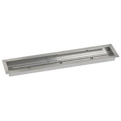 American Fire Glass SS-LCBSIT-36 Linear Stainless Steel Drop-In Pan with S.I.T. System 36 x 6-Inch