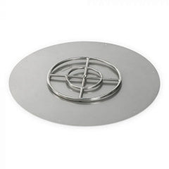 American Fire Glass Stainless Steel Round Flat Fire Pit Burner Pan