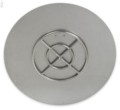 American Fire Glass Stainless Steel Round Flat Fire Pit Burner Pan