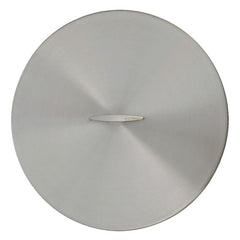 The Outdoor Plus 22-inch Brushed Round Fire Pit Cover with White Background