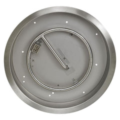 American Fire Glass CSA Certified Stainless Steel Round Drop-in Fire Pit Burner Pan Spark Ignition