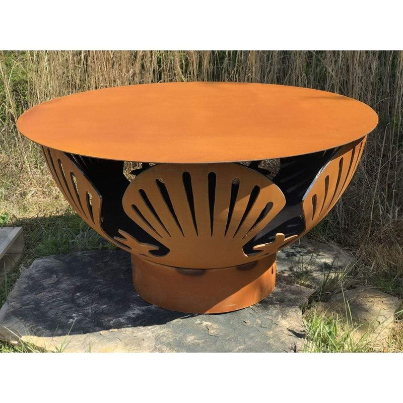 Fire Pit Art Steeltop Round Fire Pit Steel Table Top Lid, 43-Inch