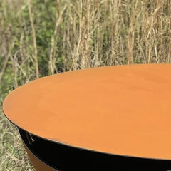 Fire Pit Art Steeltop Round Fire Pit Steel Table Top Lid, 40-Inch