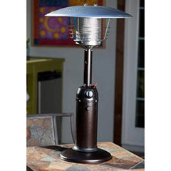 Sunheat Commercial Portable Propane Patio Heater with Drink Table - Golden Hammered