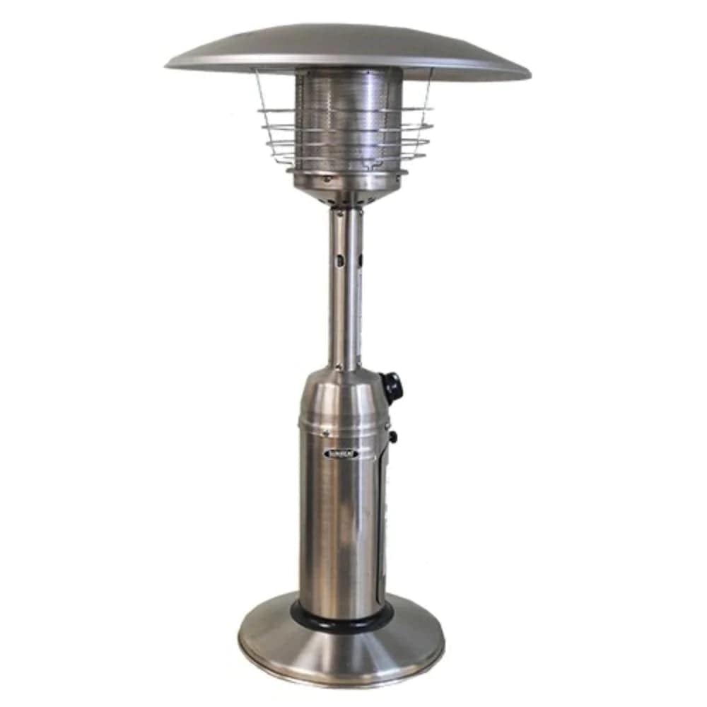 Sunheat Commercial Portable Propane Patio Heater with Drink Table - Stainless Steel
