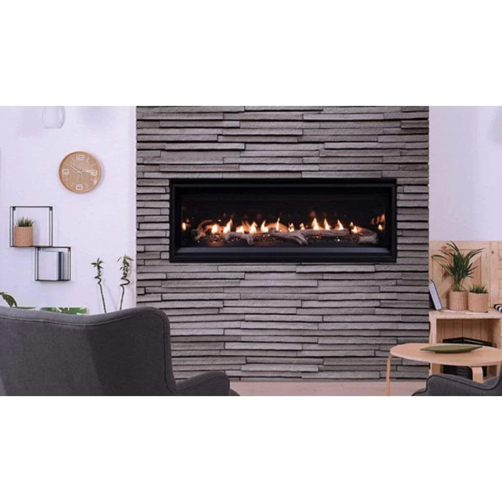 Superior DRL2000 Linear Direct Vent Gas Fireplace with Crushed Glass Media, Electronic Ignition, Natural Gas