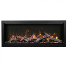 Amantii Symmetry Series Bespoke Extra Tall Built-In Smart Electric Fireplace with Remote & Media, 74-Inches