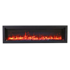 Amantii Symmetry Bespoke 60-Inch Built-In Electric Fireplace with Remote, Wifi, Media & Sound