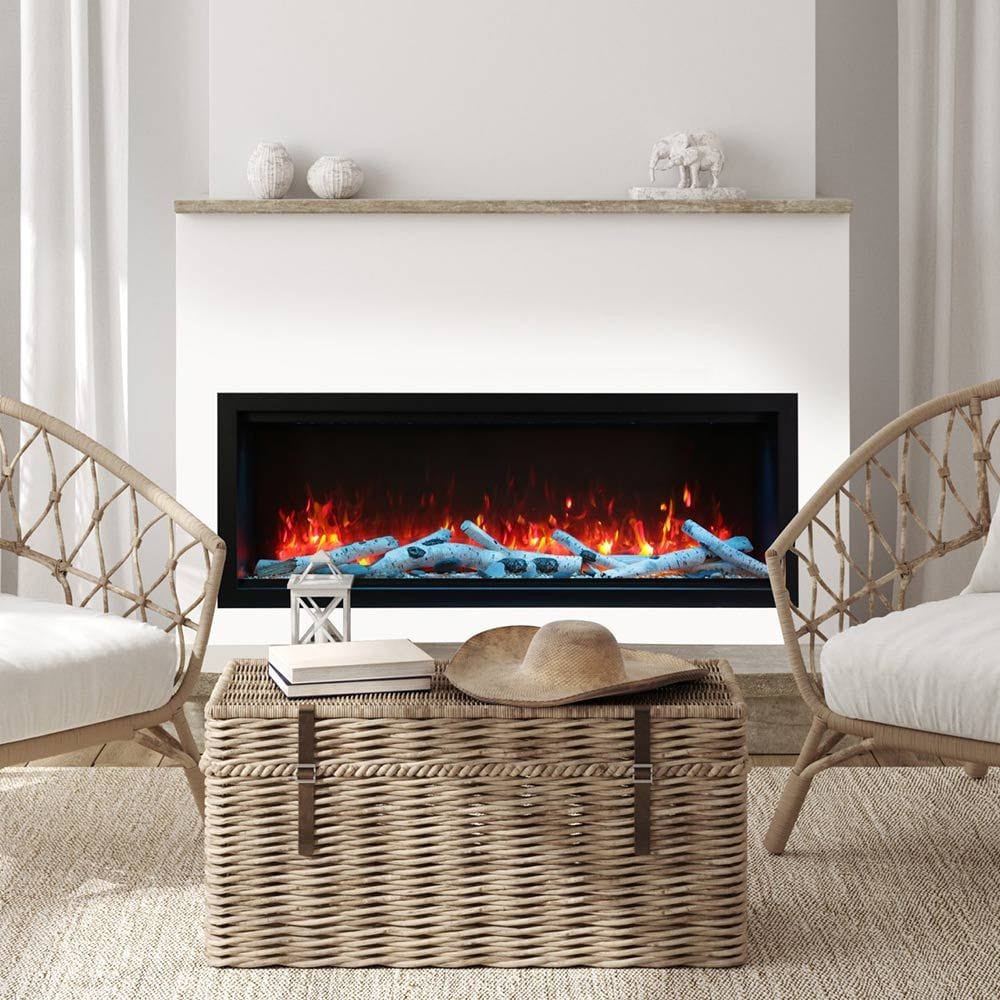 Amantii Symmetry Series Bespoke Extra Tall Built-In Smart Electric Fireplace with Remote & Media, 60-Inches