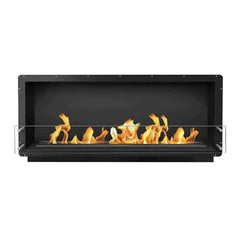 The Bio Flame Firebox 60-Inch SS Single Sided Ethanol Fireplace