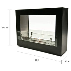 The Bio Flame 36" Rogue 2.0 Double Sided Free Standing  Ethanol Fireplace