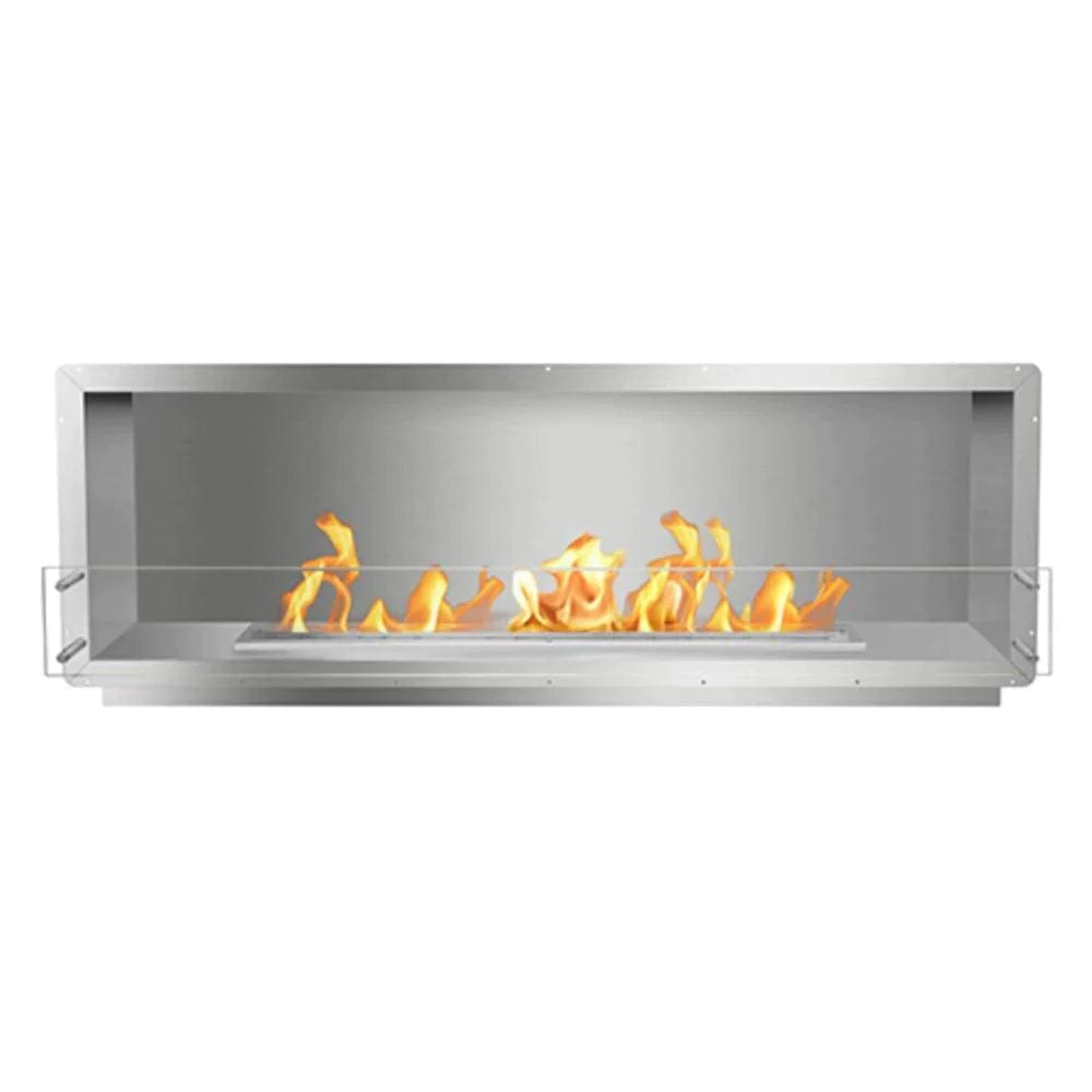 The Bio Flame Firebox 72-Inch SS Single Sided Ethanol Fireplace