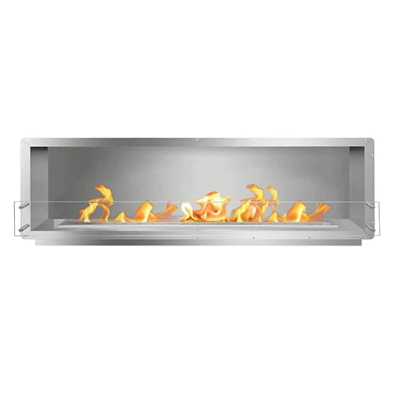 The Bio Flame Firebox 84-Inch SS Single Sided Ethanol Fireplace
