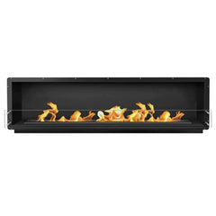 The Bio Flame Firebox 96-Inch SS Single Sided Ethanol Fireplace