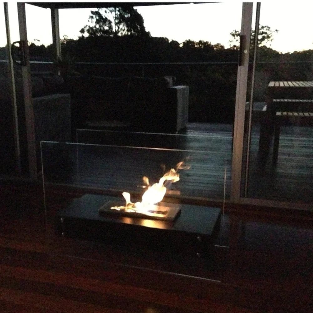 The Bio Flame 35" Evoque Free Standing Ethanol Fireplace