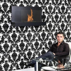 The Bio Flame 35" Lotte Wall Mounted Ethanol Fireplace