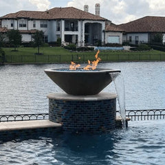 The Outdoor Plus Cazo Fire and Water Bowl into Large Water Area