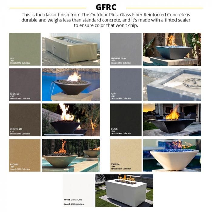 The Outdoor Plus Fire Table Different GFRC Finish