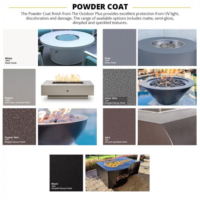 The Outdoor Plus Fire Pit Powder Coat Different Finish Color