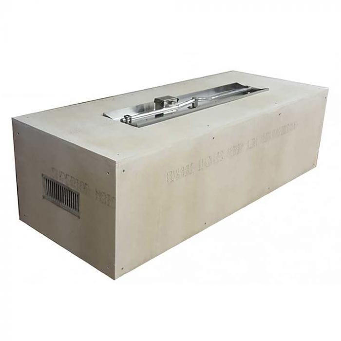 HPC Fire Rectangular 60 x 24 Inch Unfinished Fire Pit Enclosures for 49x8 Inch Burner Pans