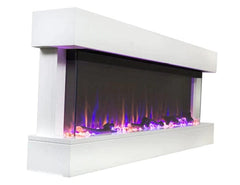 Touchstone 80033 50-Inch White Chesmont Wall Mounted 3-Sided Electric Fireplace