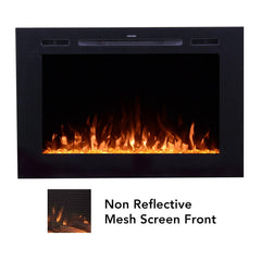 Touchstone 80048 40-Inch Forte Steel Mesh Screen Non Reflective Recessed Electric Fireplace