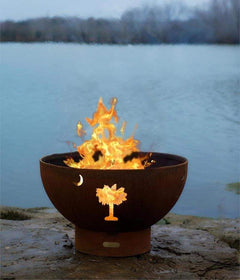 Fire Pit Art TM Tropical Moon Gas Fire Pit with Penta 24-Inch Burner