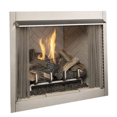 Superior 42-Inch VRE3242 Outdoor Vent-Free Gas Fireplace with White Refractory Panel and Log Set