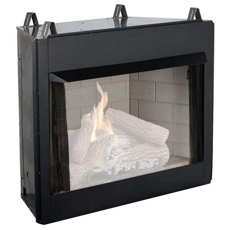 Superior VRT25WS 24-Inch Tall Opening Vent-Free Firebox, White Stacked Panel