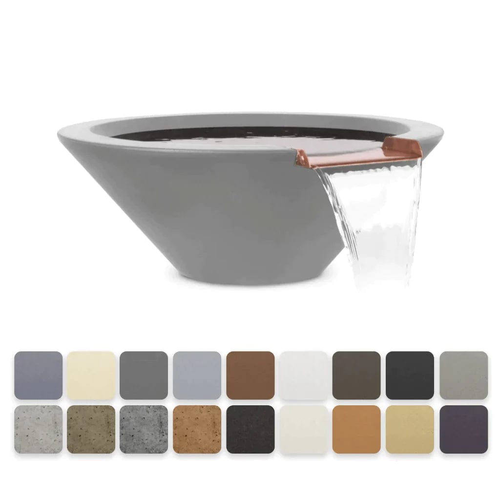 The Outdoor Plus Cazo Water Bowl Grey Finish with Different Color Finish
