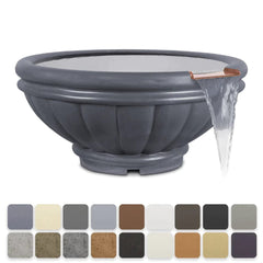 The Outdoor Plus Roma GFRC Concrete Water Bowl Available in Different Finishes Displayed in White Background