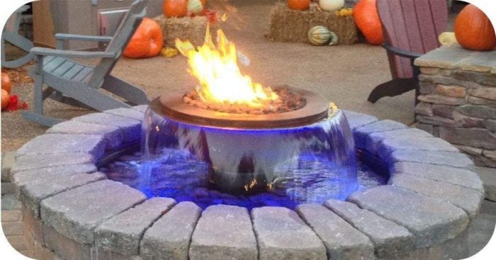 HPC Fire WB52R-Temp4-EI Evolution 360 Fire and Water Insert, 4 Scupper Water Feature
