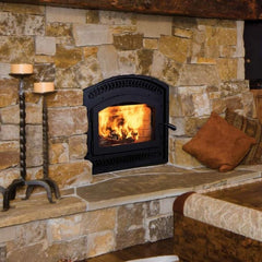 Superior 22-Inch WCT6920 Traditional High-Efficiency EPA Certified Wood Burning Fireplace with White Stacked Panel