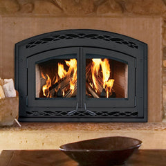 Superior 31-Inch WCT6940 Traditional High-Efficiency EPA Certified Wood Burning Fireplace with White Stacked Panel