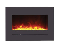 Amantii Wall Mount/Flush Mount Built-In Electric Fireplace with Steel Surround