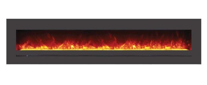 Amantii Wall Mount/Flush Mount Built-In Electric Fireplace with Steel Surround