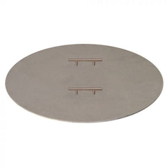 Circular fire pit cover with 2 handles 50-Inch on white background