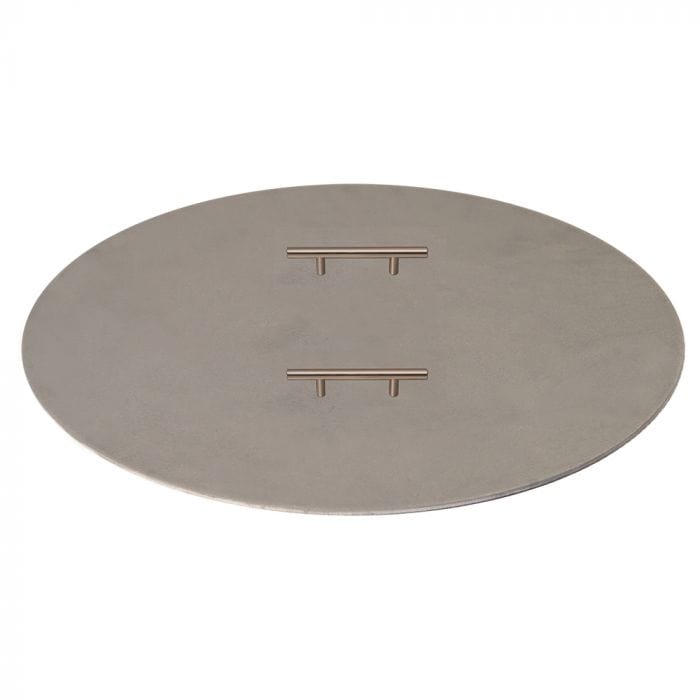 Round fire pit cover with 2 handles 62-Inch on white background