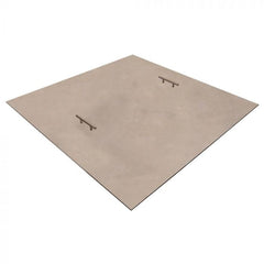 Square fire pit cover with 2 handles 50-Inch on white background