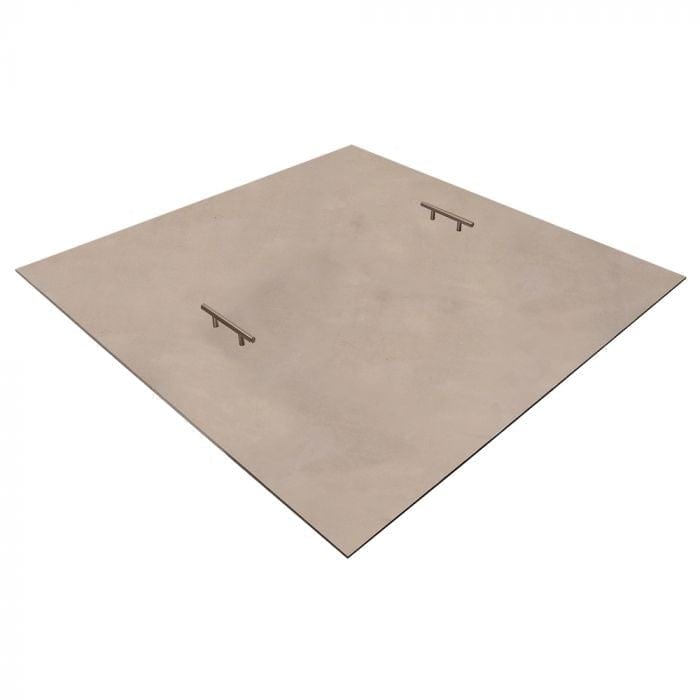Square fire pit cover with 2 handles 44-Inch on white background