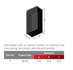 Napoleon GD-301 Heat Guard for 4 Inch x 7 Inch Flexible Direct Vent